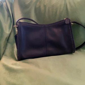 Classic Black Leather Coach Purse